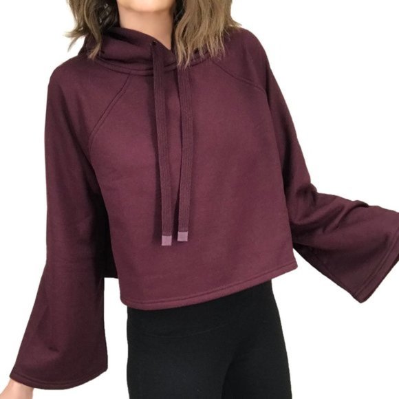 Athleta Steady State Crop Sweatshirt Hoodie , sz M - Picture 4 of 11